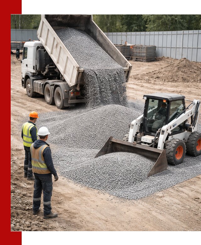 Доставка и продажа гранитного щебня фракции 0-5 в Красноярске