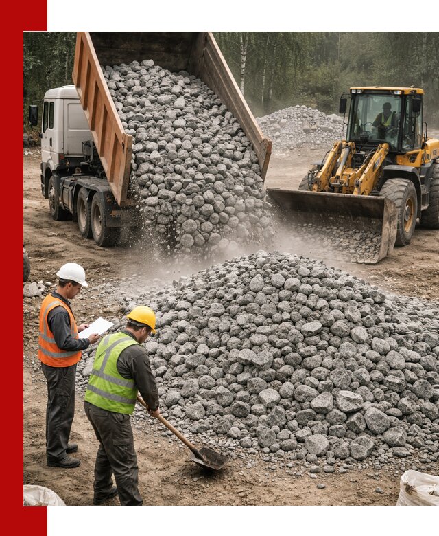 Гранитный щебень фракция 70-150 доставка в Красноярске