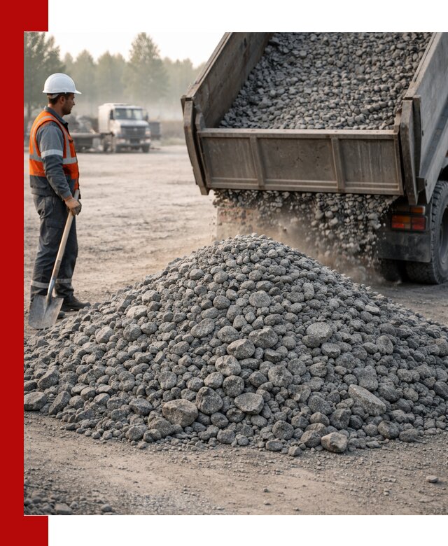 Гранитный щебень фракции 100–201 для строительства в Красноярске