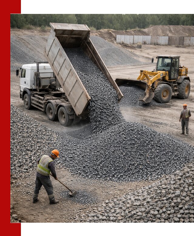 Щебень габбро-диабаз фр. 5-20 с доставкой в Красноярске