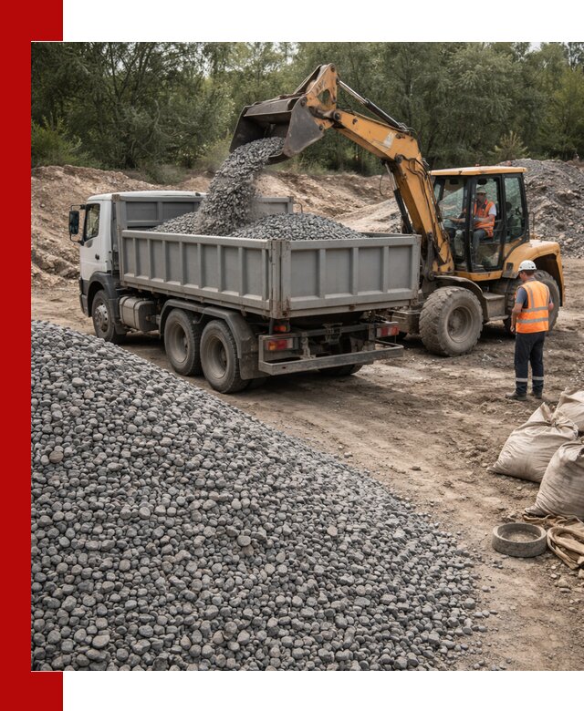 Доставка гравийного щебня в Красноярске оптом и в розницу