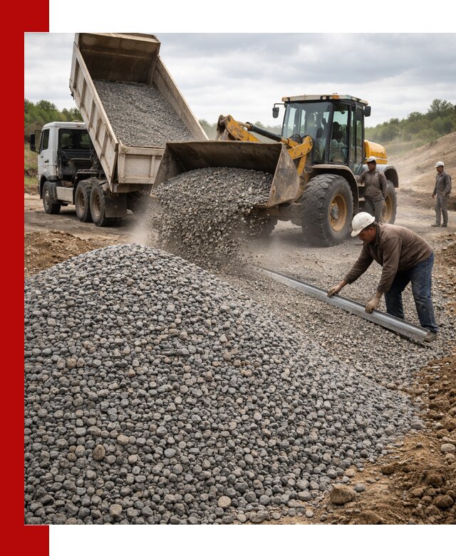 Гравийный щебень фракция 5-20 с доставкой в Красноярске
