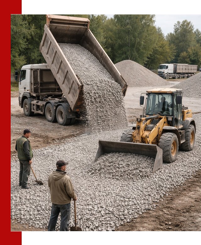 Купить гравийный щебень фракция 20-40 в Красноярске с доставкой