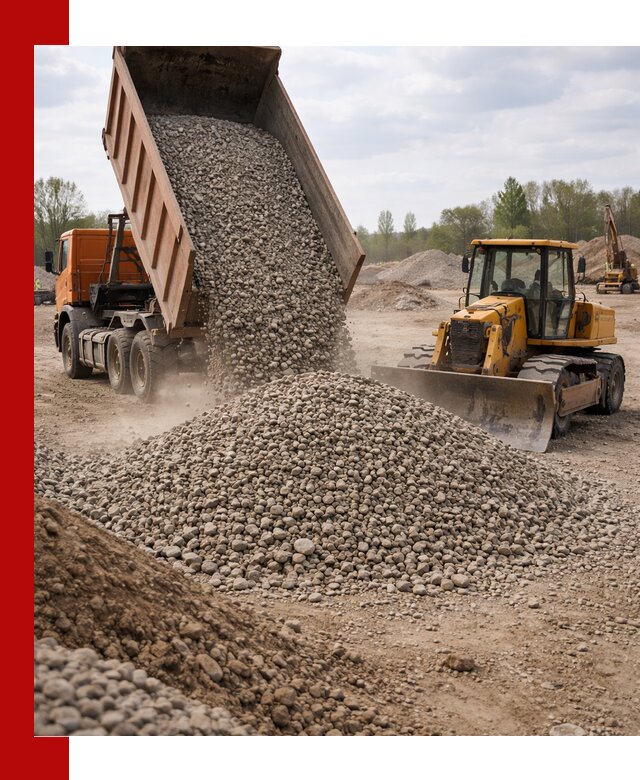 Доставка гравийного щебня фракции 40-70 в Красноярске