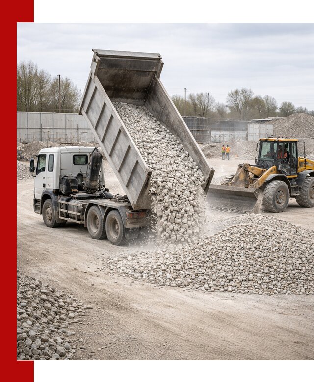 Доставка и продажа известнякового щебня в Красноярске