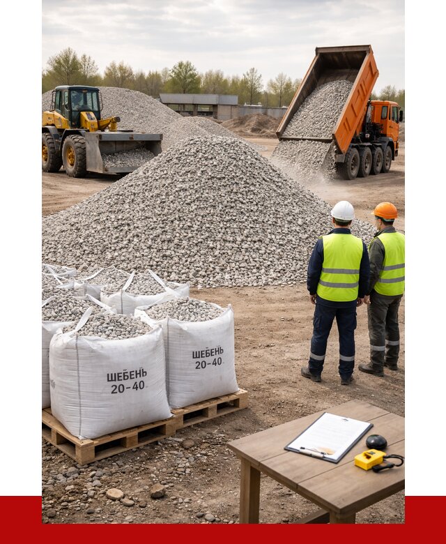 Известняковый щебень 20-40 в Красноярске от 2134 р. ПРОНЕРУДКрс