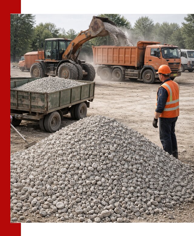 Доставка известнякового щебня фракция 20–40 в Красноярске