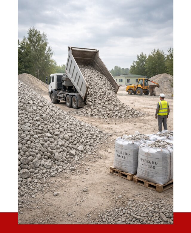 Известняковый щебень фракция 70-150 в Красноярске от 1270 р. | ПРОНЕРУДКрс