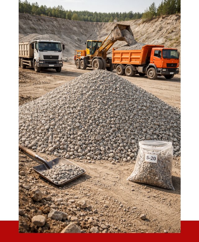 Доломитовый щебень фр. 5-20 в Красноярске от 4267 р. | ПРОНЕРУДКрс