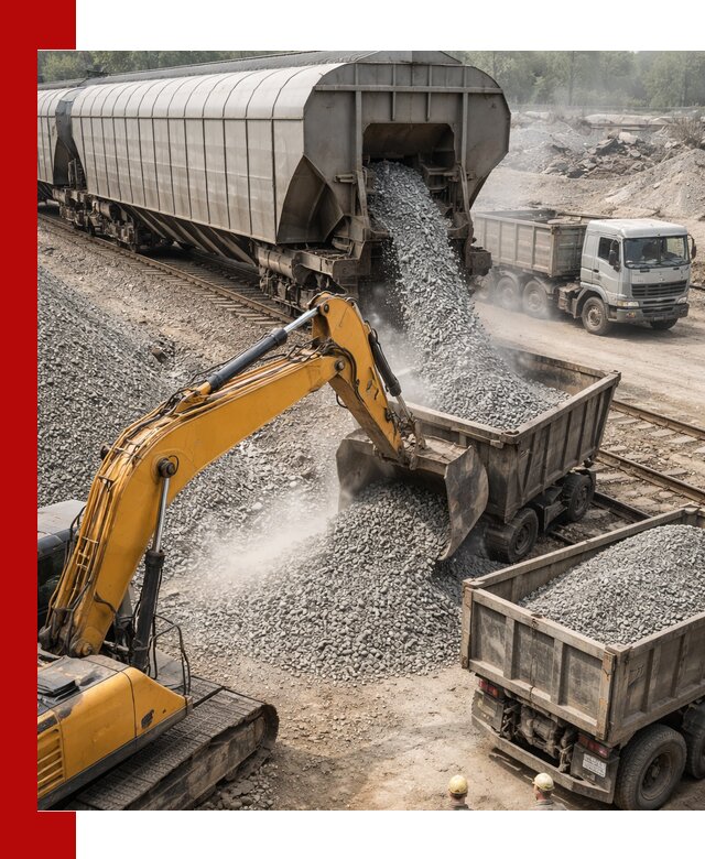 Доставка железнодорожного щебня в Красноярске крупными партиями быстрого отгруза