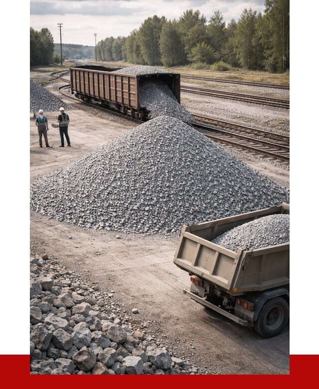 Железнодорожный щебень 20-60 в Красноярске от 1727 р. | ПРОНЕРУДКрс