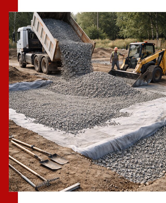 Щебень для фундамента с доставкой в Красноярске