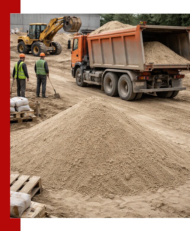 Доставка и продажа мытого речного песка в Красноярске