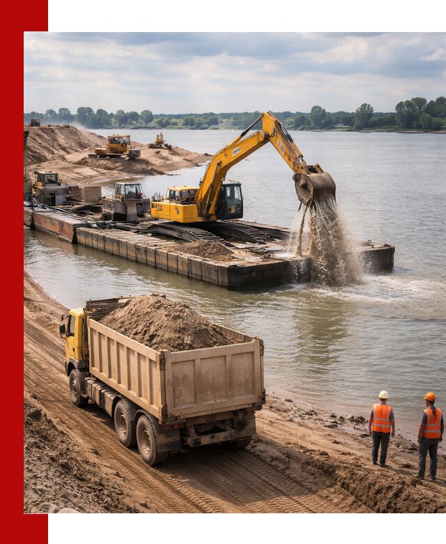 Намывной песок с доставкой в Красноярске оптом и в розницу