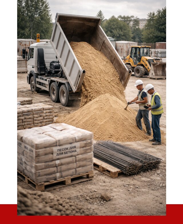 Песок для бетона в Красноярске от 2540 р. с доставкой, ПРОНЕРУДКрс