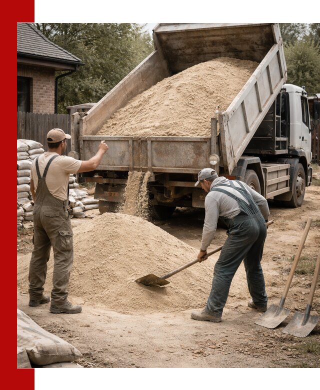 Песок для штукатурки с доставкой в Красноярске качественный и чистый