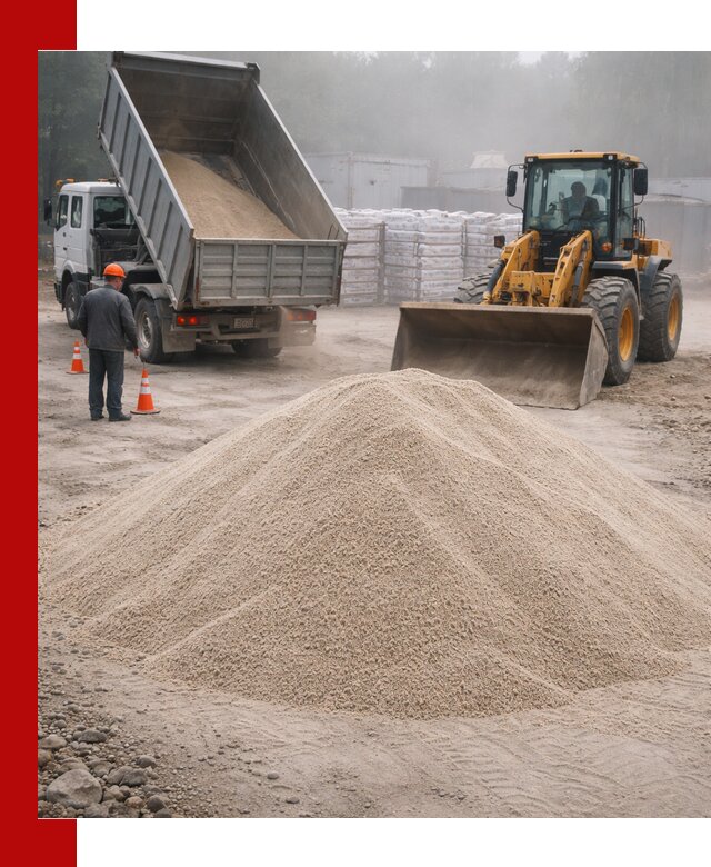 Кварцевый песок фракция 0–8 для стройработ в Красноярске