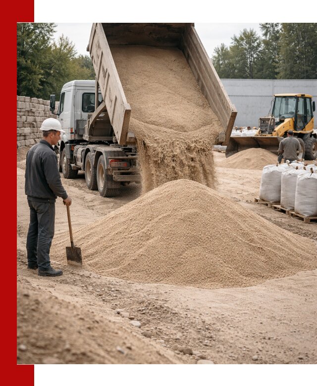 Кварцевый песок фракция 0–3 мм с доставкой в Красноярске
