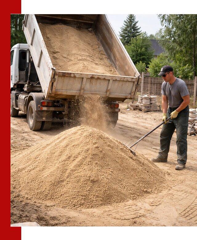 Доставка сухого песка самосвалами в Красноярске