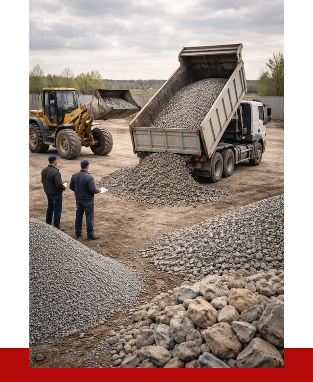 Гравий и камень с доставкой в Красноярске от 4267 р. - ПРОНЕРУДКрс