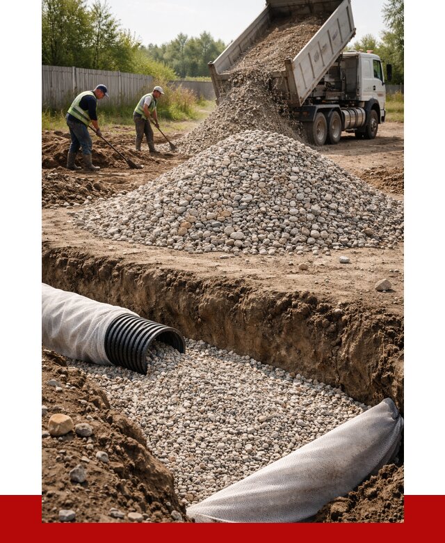 Гравий для дренажа в Красноярске от 2235 р., доставка ПРОНЕРУДКрс