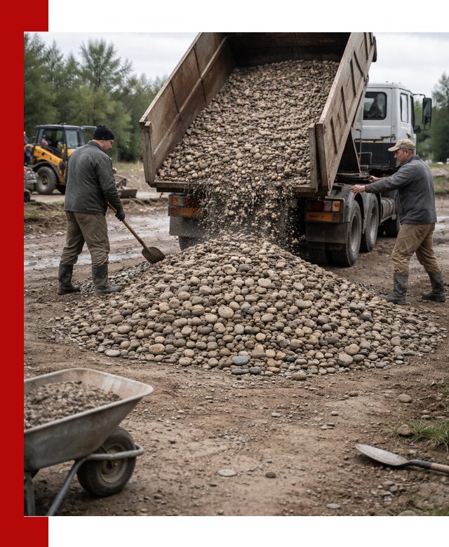 Доставка гальки речной оптом и в розницу в Красноярске