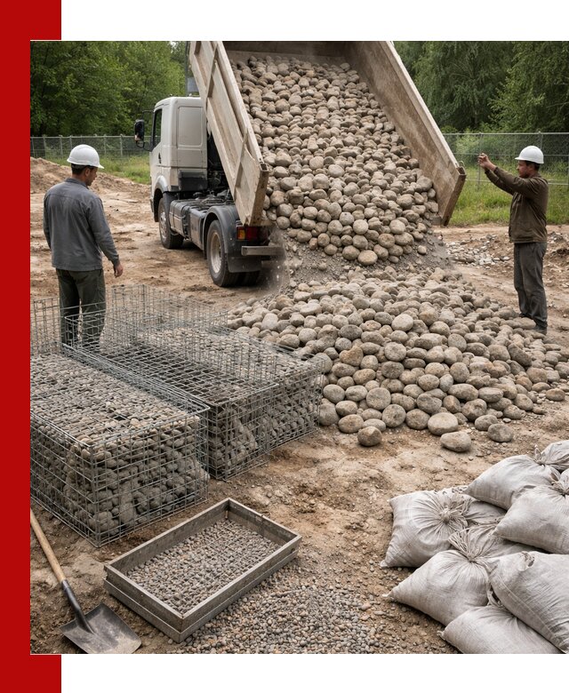 Камень для габионов фракция 70–151 в Красноярске