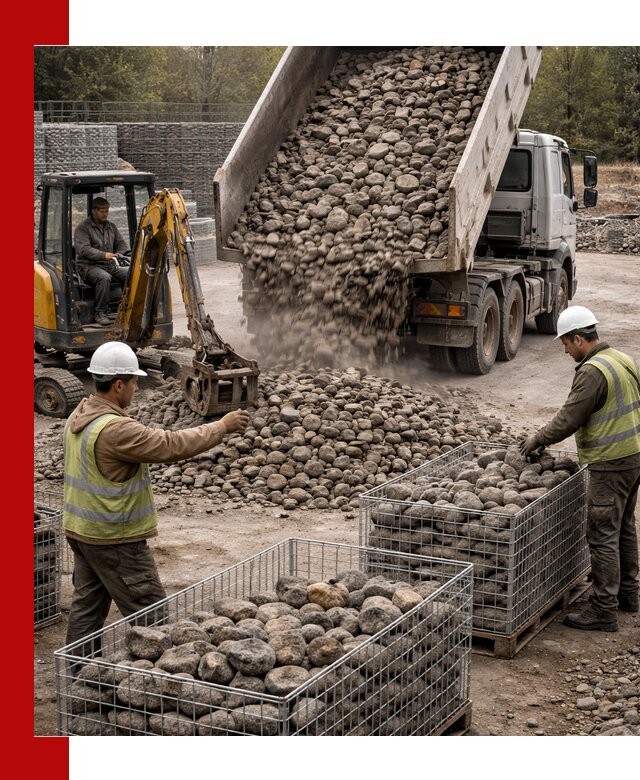 Камень для габионов фракция 100–201 в Красноярске