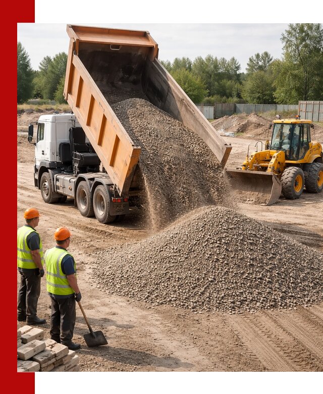 Доставка щебёночно-песчаной смеси ЩПС С7 в Красноярске