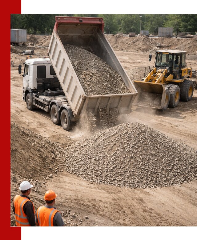 Щебень с песком (ЩГПС С2) с доставкой в Красноярске