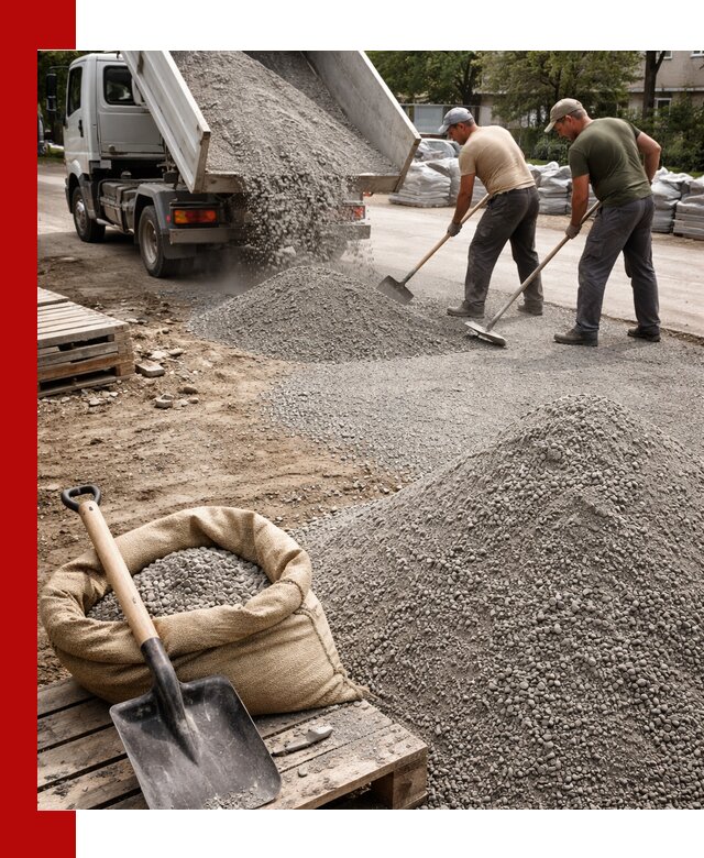 Отсев для тротуарной плитки в Красноярске — доставка и укладка