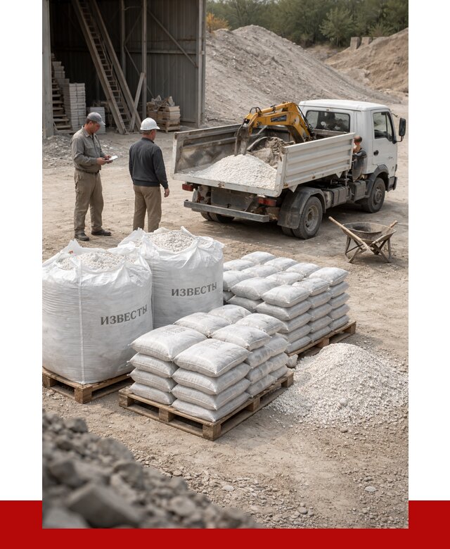 Известь строительная в Красноярске с доставкой от 4267 р. | ПРОНЕРУДКрс