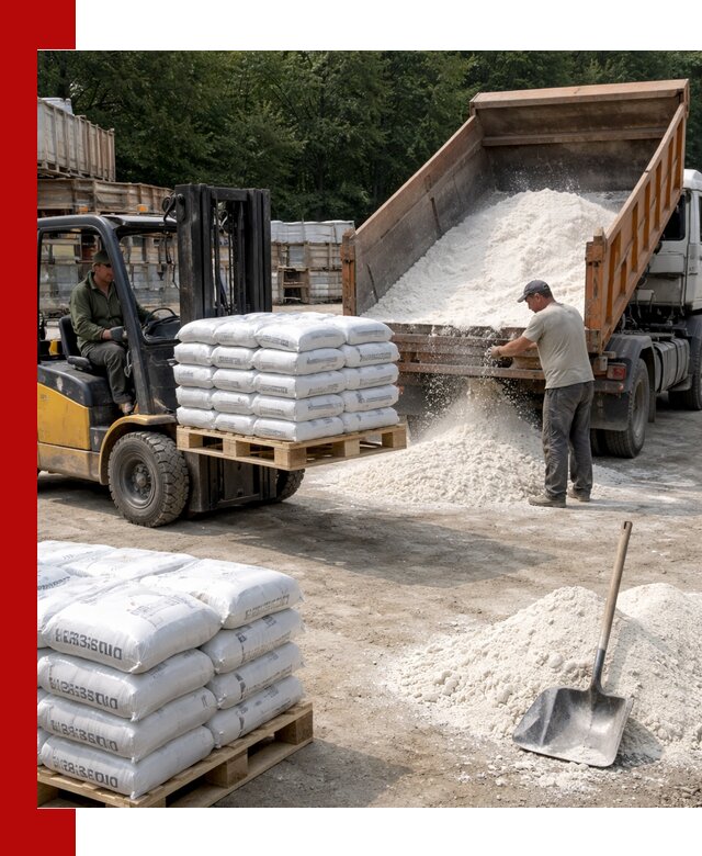 Доставка строительной извести оптом и в розницу в Красноярске