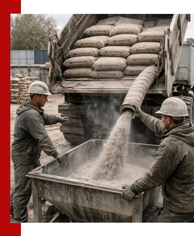 Доставка цемента М400 в Красноярске оптом и в розницу