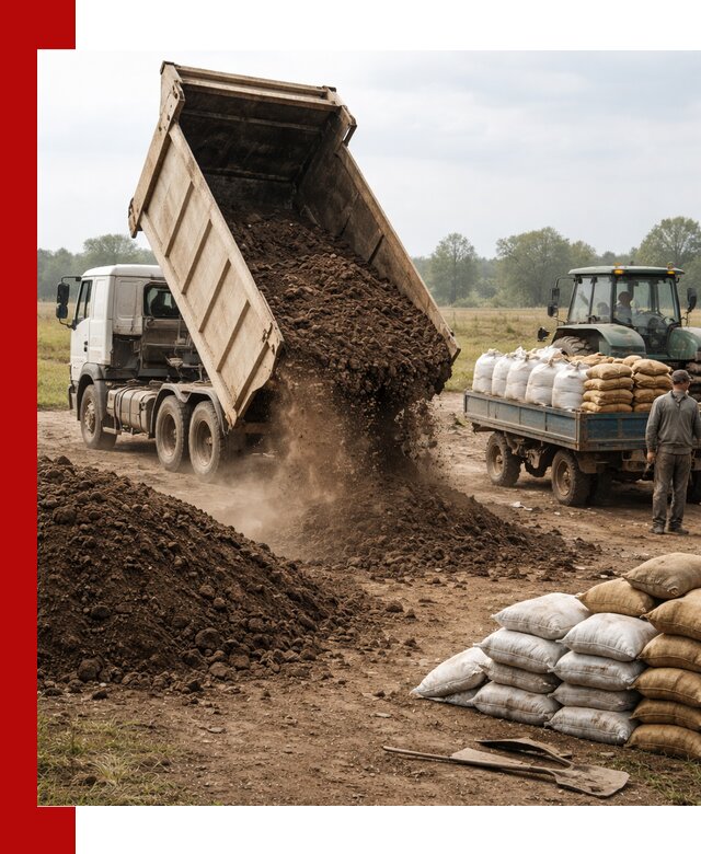 Доставка грунта и удобрений оптом в Красноярске для сельхоз и строительства