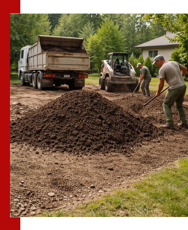 Доставка и укладка грунта для газона в Красноярске