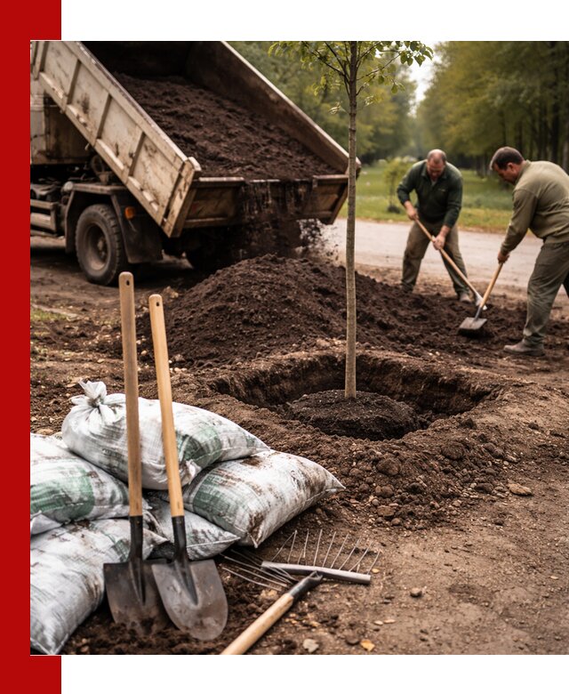 Грунт для посадки деревьев в Красноярске — доставка и подготовка почвы