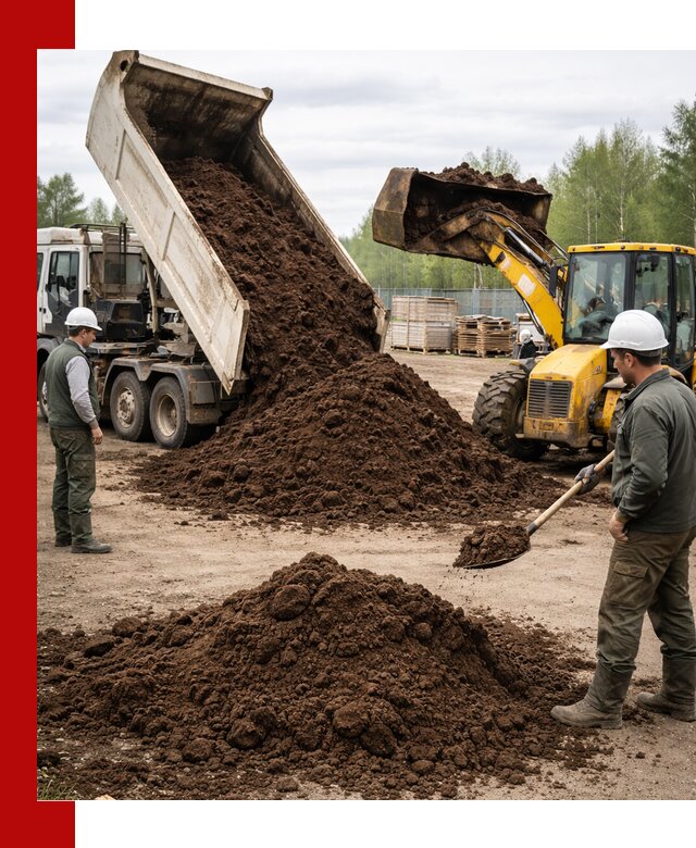 Доставка торфа оптом и в мешках в Красноярске