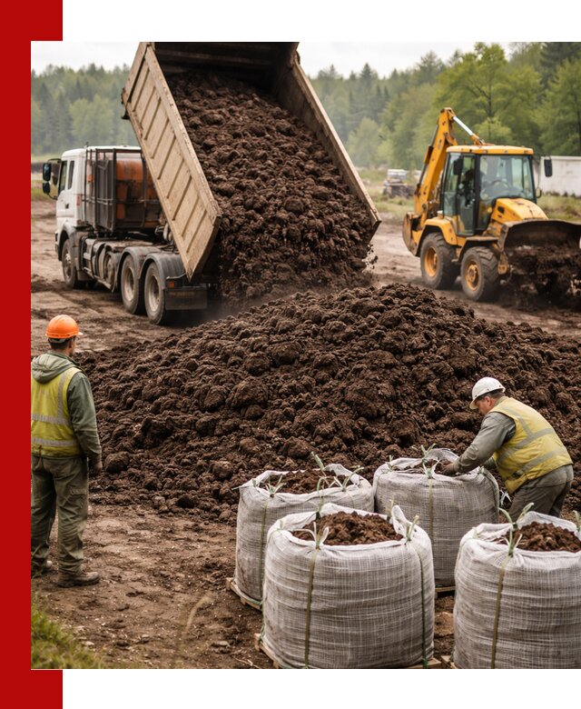 Доставка нейтрального торфа в Красноярске оптом и в розницу