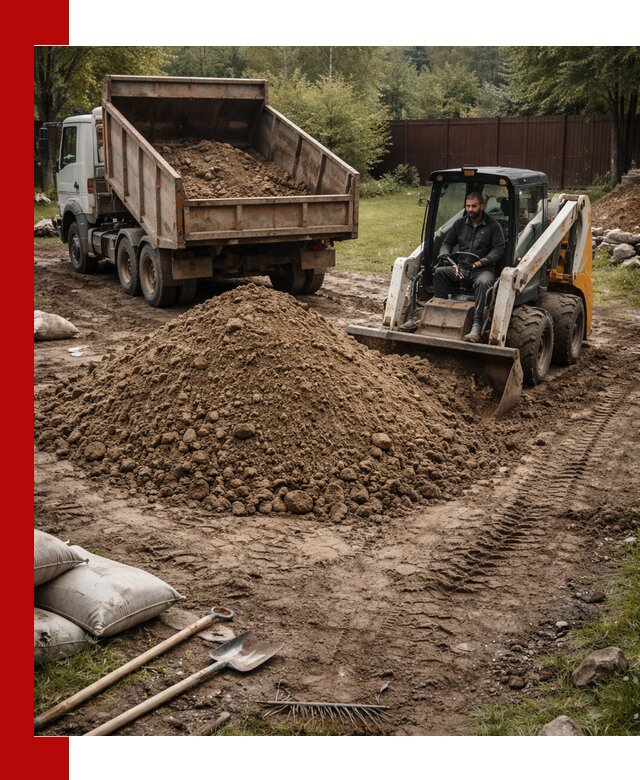 Суглинок для планировки участков в Красноярске с доставкой и выгрузкой