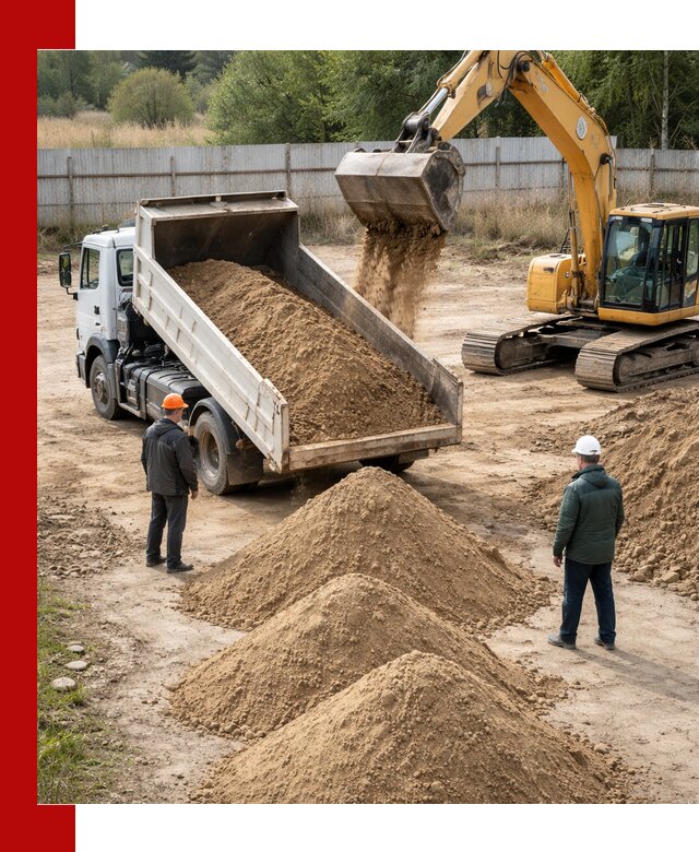 Доставка супеси вагонными и автопартиями в Красноярске