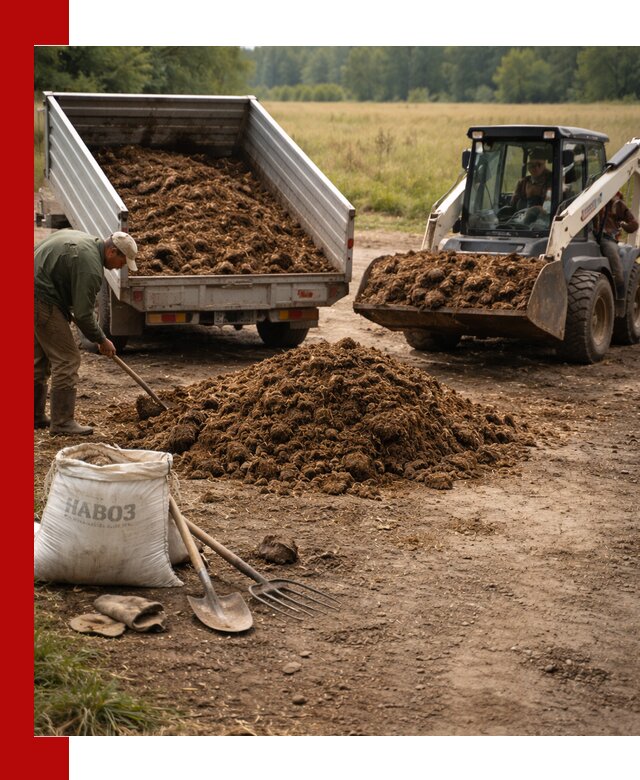 Доставка конского навоза в Красноярске с разгрузкой и доставкой на объект