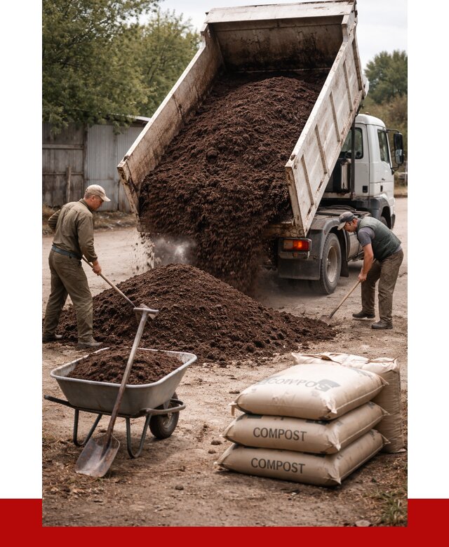 Купить компост в Красноярске от 4267 р. за куб с доставкой | ПРОНЕРУДКрс