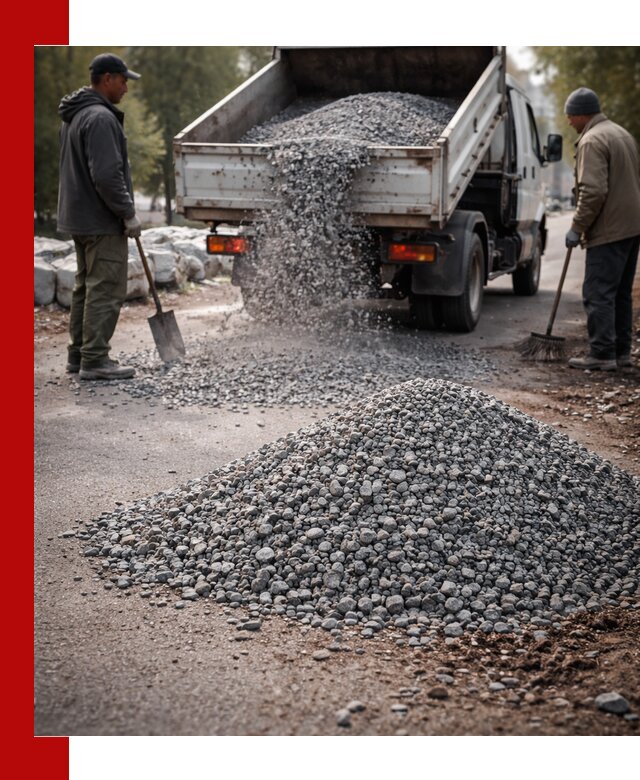 Гранитная крошка для посыпки дорог и тротуаров в Красноярске