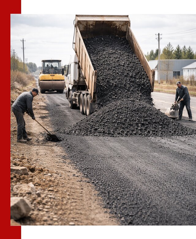 Асфальтовая крошка для дорог в Красноярске — поставка и доставка