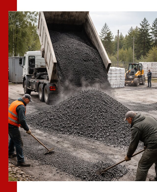 Доставка и продажа асфальтного гранулята в Красноярске