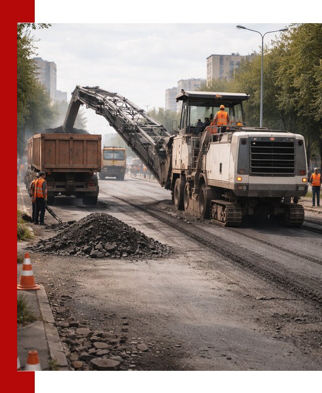 Фрезерованный асфальт в Красноярске — удаление и вывоз старого покрытия