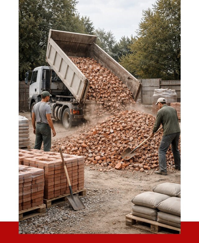 Бой кирпича в Красноярске с доставкой от 4267 руб/куб | ПРОНЕРУДКрс