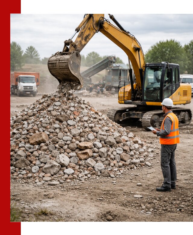 Доставка и вывоз строительного боя в Красноярске