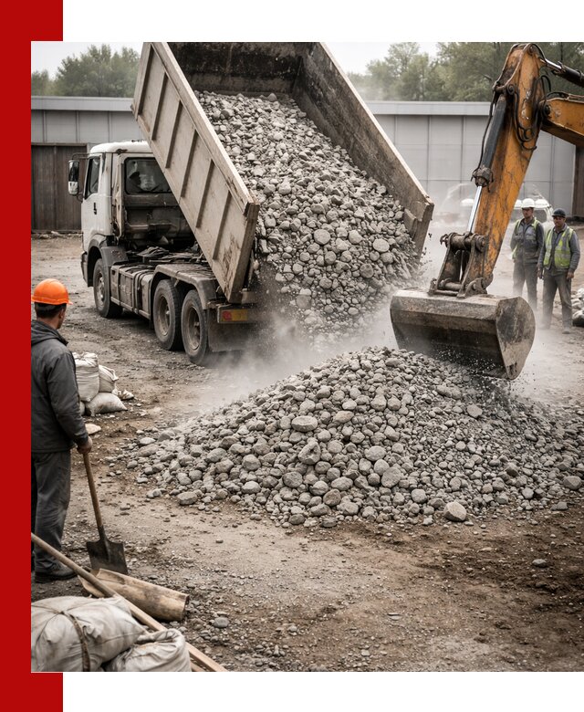 Доставка дробленого бетона в Красноярске оптом и в розницу